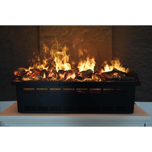 Chimenea Eléctrica Decorativa de Vapor de Agua <span class=keywords><strong>con</strong></span> Llama LED 3D Ajustable y Personalizable de 100cm, <span class=keywords><strong>con</strong></span> Leños Decorativos - Product Image 5