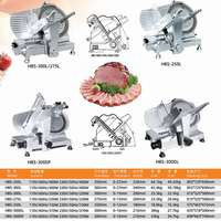 Trancheuse à viande commerciale Huamei HBS-350L, trancheuse à rouleaux de bœuf, trancheuse à rouleaux de mouton, grande trancheuse à viande électrique semi-automatique