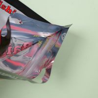Sac d'emballage refermable pour appâts de pêche, pochette plate personnalisée avec logo et encoche de déchirement