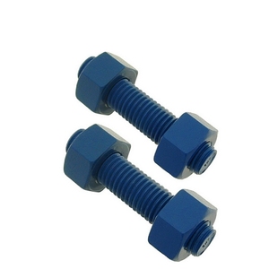 Fabricante de pernos de 1/2 ''5/8'' 3/4 ''ASTM A193 B7 B7M Perno de revestimiento de PTFE con tuercas hexagonales pesadas A194 2H - Product Image 4