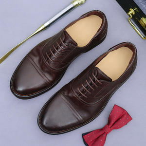 Zapatos Oxford de Trabajo para Hombre Goodyear, Nuevo Estilo, Cuero Genuino, Hechos a Mano, Retro, Casuales de Negocios, con Cordones, Entresuela/Suela de Goma - Product Image 1