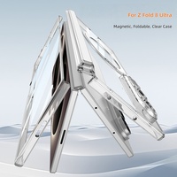 Charnière magnétique à 360 degrés °   Étui de protection rotatif en PC et TPU pour Samsung Z Flip 8 Ultra, coque de téléphone transparente