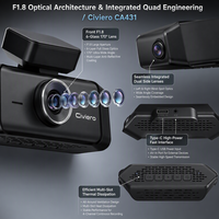 Caméra embarquée intelligente 4K, caméra de véhicule 4 canaux, enregistreur vidéo WiFi, caméra double avant et arrière, DVR de voiture