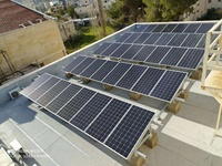 Support de montage en aluminium pour panneau solaire commercial sur toit plat, suivi 1 axe, inclinaison 0-45° pour poteau EmperySolar EPR-PO-0003, résistant aux contraintes de vent