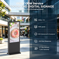 32/43/49/55/65 İnç Dış Mekan Ayaklı LCD Reklam Ekranı IP65 Su Geçirmez, İşyerleri, Meydanlar ve Alışveriş Merkezleri için