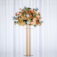 Usine Mariage Allée Guide Or Fer Pièce Décorative Fleur Stand Hôtel Décor Peinture Finition