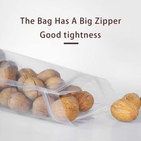 Sacs autoportants en plastique transparent emballage de collation de noix alimentaires pochette refermable Ziplock Doy