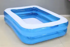 Offre Spéciale personnalisé grand 200*150*51cm PVC gonflable deux anneau piscine hors sol pour les enfants pour le plaisir en plein air