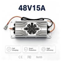 Pengisi Daya Baterai Lithium Ion LiFePO4 48V 54.8V 58.4V 58.8V 15A Smart Onboard untuk Sepeda Listrik dan Mobil Wisata