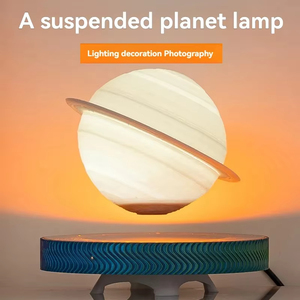 Lampe suspendue 3D en forme de planète avec base lumineuse, décoration d'intérieur, petits articles décoratifs, ornements, vente en gros - Product Image 2