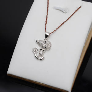 Accessoires Han DIY pour femme, pendentif chien Snoopy en argent S925 avec perle de 6,5 à 7,5 mm, motif en or rose, numéro de modèle 581 - Product Image 4