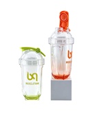 Nouvelle bouteille d'eau en plastique rigide transparente à dégradé de couleurs pour la salle de sport