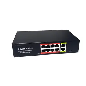 Công Tắc Mạng Poe Ethernet 8 Cổng Với Công Tắc Không Quản Lý Cổng Sợi Quang 2*1000M