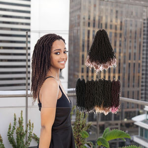 工場コンセント2x合成前ループかぎ針編みブレイド14 \ "オンブルカラー編毛用 - Product Image 6