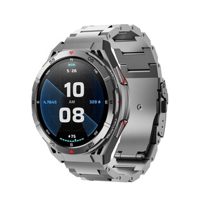 นาฬิกาสมาร์ทวอทช์ GPS สำหรับผู้ชาย หน้าจอ AMOLED 1.43 นิ้ว กันน้ำ 3ATM รองรับการโทรผ่านบลูทูธ วัดความสูง/เข็มทิศ/ความกดอากาศ นาฬิกาออกกำลังกายกลางแจ้ง - Product Image 1