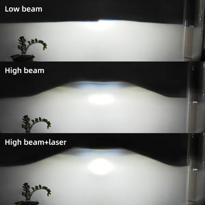 12V de alta potencia blanco brillante faros de coche 3,0 doble láser LED proyector lente 130W 3 pulgadas matriz láser <span class=keywords><strong>Bi</strong></span> lente 6000K - Product Image 5