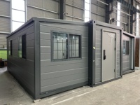 Maison conteneur préfabriquée complète extensible en panneaux préfabriqués 40Ft 30Ft 20Ft, maison préfabriquée en acier léger avec salle de bain, Casas Prefabricadas