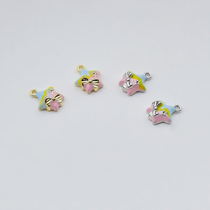 Breloques en alliage de zinc en forme d'étoile avec nœud et motif étoile pour la fabrication de bijoux DIY, bracelets, colliers et accessoires - Product Image 3