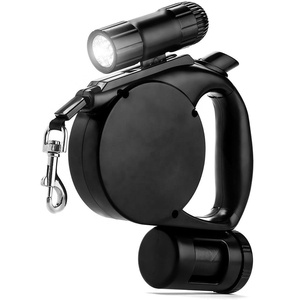 Kingtale LED Light And Dog Waste Dispenser Bag On Long Nylon Automatic Retractable Dog Walking Leash - Product Image 3