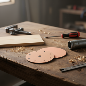 Disque de ponçage Velcro Ttake, grain 80, corindon abrasif pour le polissage du bois et du métal - Product Image 3