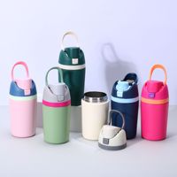 Gobelet à fruits portable de 12 oz, en acier inoxydable 304, isolé sous vide, mini bouteille d'eau sport double usage, 6-12 heures