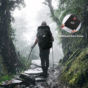 Sac à dos de randonnée 40L léger et imperméable avec housse de pluie, compatible avec système d'hydratation, support pour bâtons de trekking, ventilé - Product Image 6
