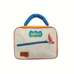 Dropshipping Shopify Lovely Color-blocking Large-capacity Cosmetic <b>Bag</b>, Portable Folding Handbag, <b>Travel</b> <b>Toiletry</b> <b>Bag</b> - Product Image 1