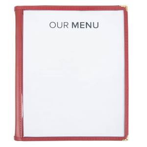 Cafe EXPRESS Couverture de menu à six panneaux 12 vues Coins noirs et dorés 11 "x 8.5" Format A4 des fournisseurs Yimi - Product Image 2