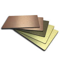 Panneau composite en aluminium cuivré brossé de qualité A2 ignifuge pour la décoration des bâtiments - Revêtement mural extérieur