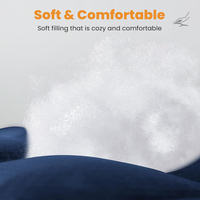 Surmatelas matelassé respirant et doux pour la peau, taille Queen, avec poche profonde de 6 à 18 pouces en polyester, bleu marine