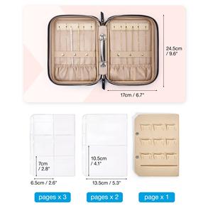 Fashion Foldable Soft <b>Travel</b> Jewelry Organizer Portable <b>Bracelet</b> Necklace Ring Earring Storage Case Bag - Product Image 4