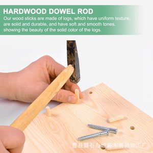 Bâtons en bois pour artisanat, fabrication de modèles, tiges rondes en bois de hêtre, diamètre 10mm, longueur 30cm, outils et fournitures faits à la main - Product Image 4