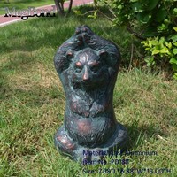 Statue d'ours de yoga pour jardin extérieur, sculpture métallique créative, artisanat, résistante à l'eau et aux intempéries, 13 pouces, pour la décoration de la maison