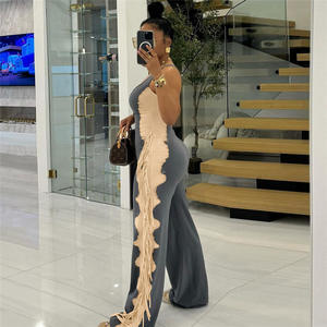 Nuevo Chaleco sin Mangas para Mujer <span class=keywords><strong>de</strong></span> Verano, <span class=keywords><strong>Mono</strong></span> Informal con Bloques <span class=keywords><strong>de</strong></span> Color a la Moda y <span class=keywords><strong>Flecos</strong></span> Personalizados - Product Image 4