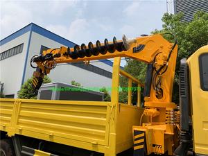 Sinotruk 4*2 화물 트럭 장착 크레인 드릴링 오거 5 톤 크레인 트럭 장착 드릴링 장비 - Product Image 4