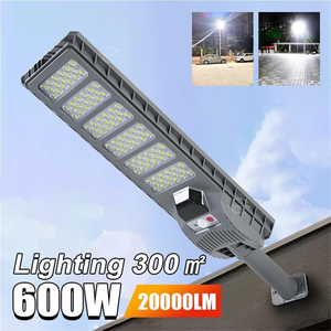 Vente en gros de lampadaires solaires intégrés tout-en-un à haut lumen, étanches IP65, 300W, 400W, 500W, en aluminium, pour extérieur - Product Image 6