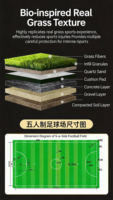 Tapis de gazon artificiel vert pour le baseball, ignifuge, résistant à la pression, pour le sport en plein air, tapis de golf