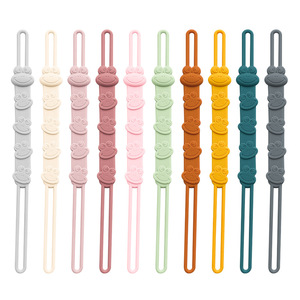 Per uso alimentare per bambini lenitivo massaggiagengive Anti-goccia a catena giocattolo a forma di tazza multifunzione Anti-cordino per animali in Silicone catena per ciuccio - Product Image 5
