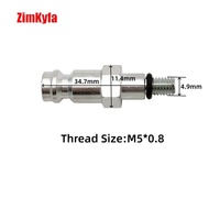 Zimakyfa AF # Adaptateur de déconnexion rapide HPA en acier inoxydable de type EU HPA-NO3-EU M4.5x0.5 M5x0.5 M5x0.8 pour Airsoft haute pression