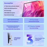 Hete Aanbieding Nieuwe HPs 527PU 27 Inch Low Blue Light IPS Scherm met 2K Resolutie, Verstelbare Hoogte en Rotatie, 100W USB-C PD Voeding