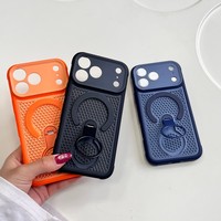 Étui de téléphone magnétique à dissipation thermique en maille nid d'abeille avec protection à 360° °   Support rotatif antichoc pour iPhone 17 Pro Max 16