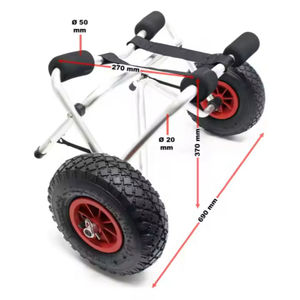 Carrito de Kayak de acero inoxidable, el más vendido, <span class=keywords><strong>precio</strong></span> de fábrica, portabicicletas plegable portátil ligero, soporte de carga de arrastre marino - Product Image 3