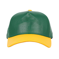 Casquettes de baseball classiques en tissu PU à deux tons, style OEM ODM, 5 panneaux, avec logo imprimé personnalisé pour unisexe, streetwear