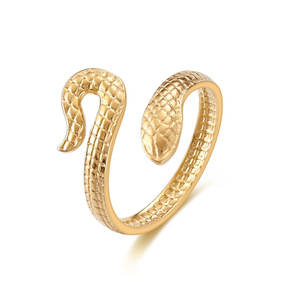 Anillo Abierto de Acero Inoxidable Estilo Europeo Americano, Diseño Geométrico, Joyería Unisex, Regalo - Product Image 5