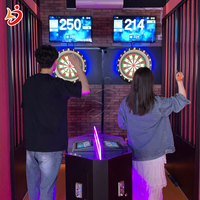 Machine de jeu de fléchettes électronique interactive à monnayeur, colorée, pour aire de jeux intérieure, 2m x 3m, pour 1 à 2 joueurs, garantie 1 an