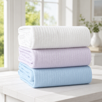 Couverture chauffante 100 % coton, tissée, portable, pour lit d'hôpital, épaisse, unie, pour l'été, usage domestique, hôtelier et en voyage