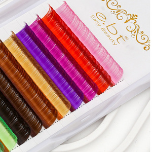 Custom Package Shiny Glitter Colored Individual <strong>Eyelash</strong> <strong>Extensions</strong> Colorful Faux <strong>Mink</strong> <strong>Eyelash</strong> <strong>Extensions</strong> - Product Image 2