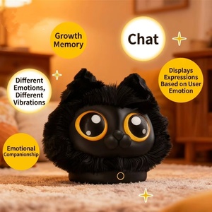 Jouet en peluche interactif AI pour animaux <span class=keywords><strong>de</strong></span> <span class=keywords><strong>compagnie</strong></span>, chat noir miniature à commande vocale, poupée AI en peluche courte pour bureau, cadeau pour enfants et animaux <span class=keywords><strong>de</strong></span> <span class=keywords><strong>compagnie</strong></span> - Product Image 4