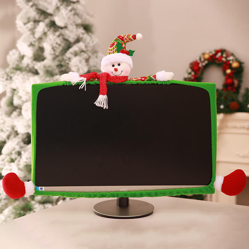 Christmas Computer TV Monitor Border Cover Elastic Laptop Computer ...