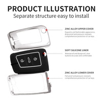 Nouveau Design TPU voiture clé à distance couverture pour VW Volkswagen Golf 7 MK7 Tiguan MK2 pour Seat Ateca Leon FR 2 Ibiza Auto accessoire